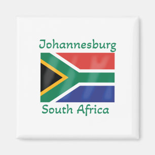 Aimant Drapeau Afrique du Sud de Johannesburg