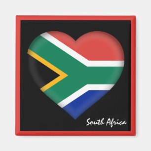 Aimant Drapeau Afrique du Sud & Heart Pretoria vacances /