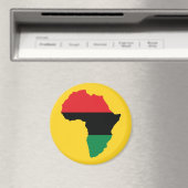 Aimant Drapeau Afrique rouge, noire et verte (In Situ (Lave-vaisselle))