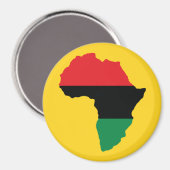 Aimant Drapeau Afrique rouge, noire et verte (Recto/Verso)