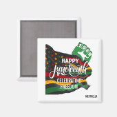 Aimant Drapeau Afro-Américain JUNETEENTH (Recto/Verso)