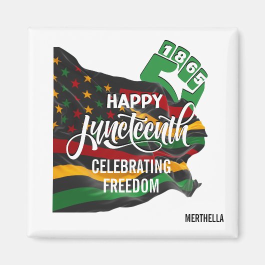 Aimant Drapeau Afro-Américain JUNETEENTH (Devant)