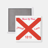 Aimant Drapeau Alabama (Recto/Verso)