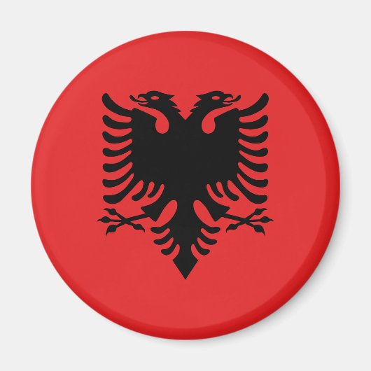 Aimant Drapeau albanais patriotique (Devant)