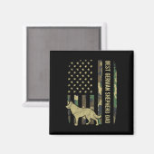 Aimant Drapeau allemand Chien père Camouflage Drapeau amé (Recto/Verso)