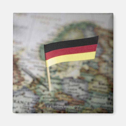 Aimant drapeau allemand sur la carte (Devant)