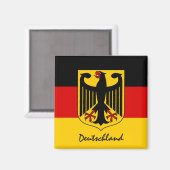 Aimant Drapeau allemand & Vacances Deutschland / Ventilat (Recto/Verso)