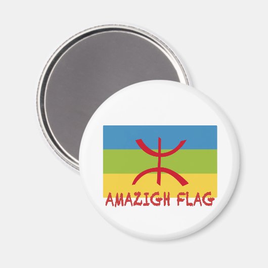 Aimant Drapeau Amazigh - Drapeau Amazigh Drapeau (Recto/Verso)