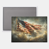 Aimant drapeau américain (Recto/Verso)