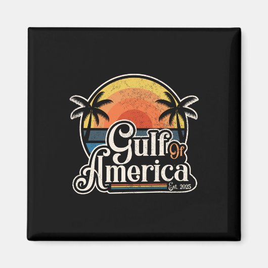 Aimant Drapeau Américain 2025 Du Golfe D'Usa Est (Devant)