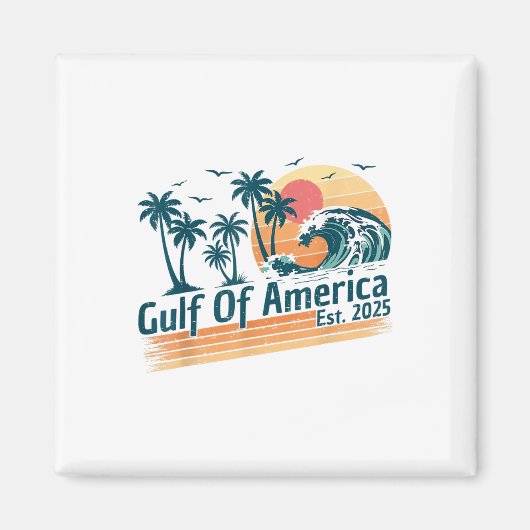 Aimant Drapeau Américain 2025 Golfe M (Devant)