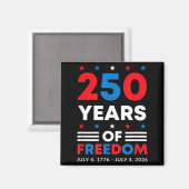 Aimant Drapeau américain 250 ans Fête de l'Indépendance U (Recto/Verso)