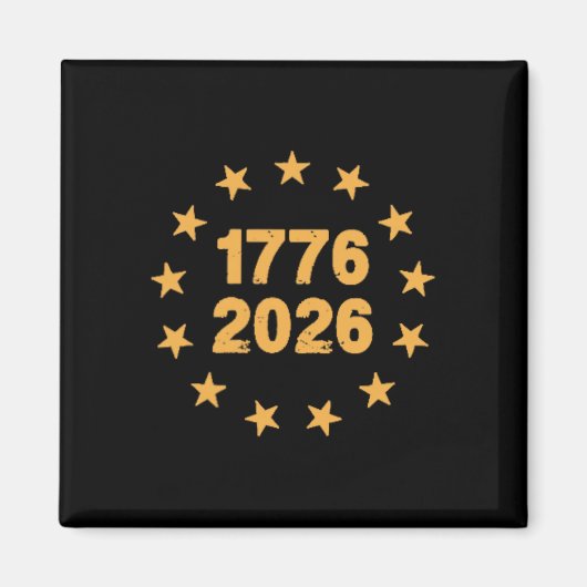 Aimant Drapeau américain 250 ans - recto et verso _2 (Devant)