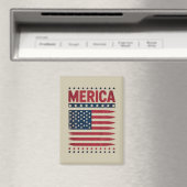 Aimant Drapeau Américain 4 Juillet Merica (In Situ (Lave-vaisselle))