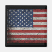 Aimant drapeau américain 4 juillet vintage (Devant)