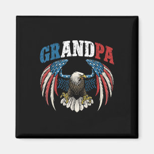 Aimant Drapeau Américain Aigle Patriotique Usa Quatrième
