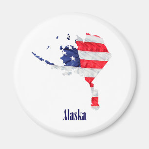 Aimant Drapeau américain Alaska États-Unis
