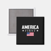 Aimant Drapeau américain America First (Recto/Verso)