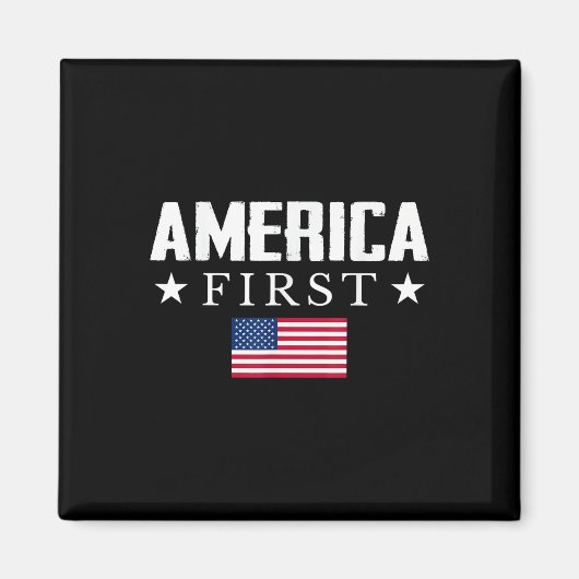 Aimant Drapeau américain America First (Devant)