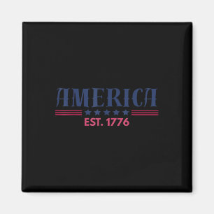 Aimant Drapeau américain américain 4 juillet EST 1776 pat