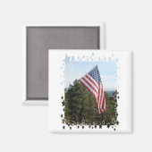 Aimant Drapeau américain avec étoiles (Recto/Verso)