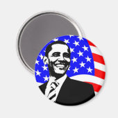 Aimant Drapeau américain Barack Obama (Recto/Verso)