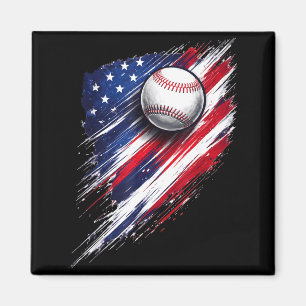 Aimant Drapeau américain baseball garçons filles hommes f