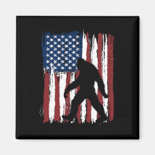 Aimant Drapeau américain Bigfoot Drôle 4 juillet Patrioti