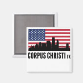 Aimant Drapeau américain Corpus Christi TX (Recto/Verso)