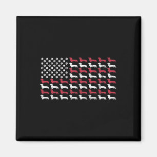 Aimant Drapeau américain Dachshund Patriotique Chien Homm