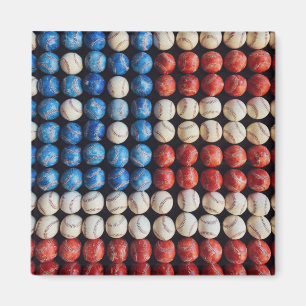 Aimant Drapeau américain de baseball