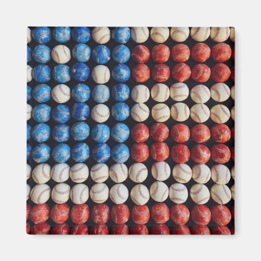 Aimant Drapeau américain de baseball (Devant)