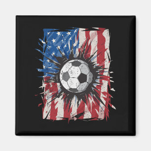 Aimant Drapeau américain de football patriotique 4 juille
