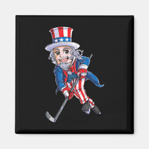 Aimant Drapeau américain de hockey 4 juillet Enfants garç