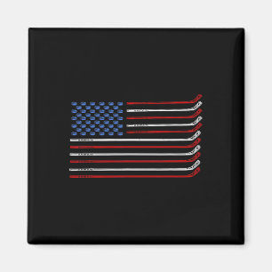 Aimant Drapeau américain de hockey 4 juillet USA Patrio