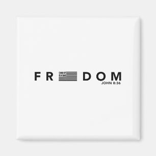 Aimant Drapeau américain de la liberté Christ est Roi vou