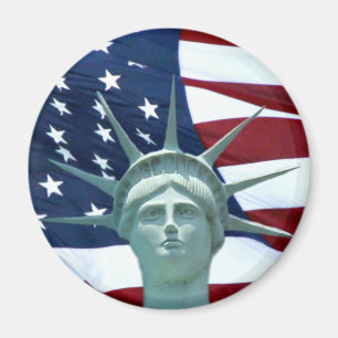 Aimant Drapeau américain de la Statue de la Liberté