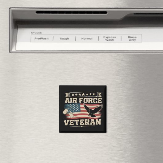 Aimant Drapeau américain de l'US Air Force vétéran (In Situ (Lave-vaisselle))