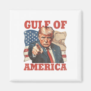 Aimant Drapeau Américain Drôle Du Golfe Des États-Unis