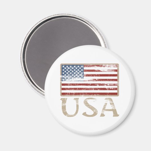 Aimant Drapeau américain en détresse (Recto/Verso)