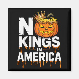 Aimant Drapeau américain en détresse Funny No Kings Hallo