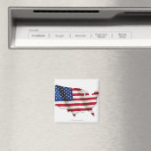 Aimant Drapeau américain en forme des États-Unis (In Situ (Lave-vaisselle))