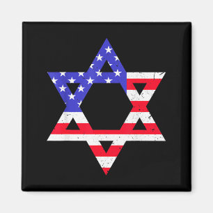 Aimant Drapeau Américain Étoile De David Juive Hanukkah T