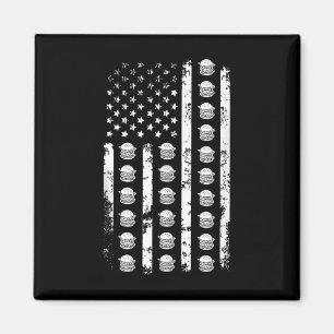 Aimant Drapeau Américain Hamburger Usa Patriotisme Patrio