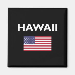 Aimant Drapeau américain Hawaï couleur foncée
