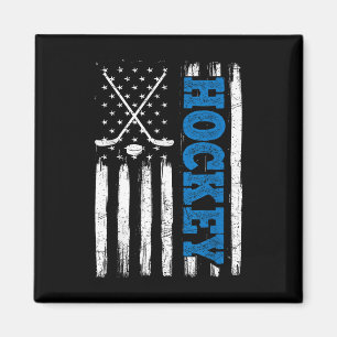 Aimant Drapeau Américain Hockey Usa Patriotique Chemise H