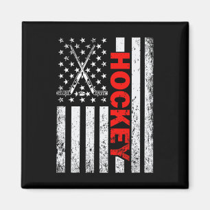 Aimant Drapeau Américain Hockey Usa Patriotique Pour Femm