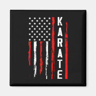Aimant Drapeau américain Karate