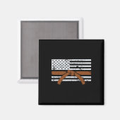 Aimant Drapeau Américain Karaté Cadeau Tae Kwon Do Combat (Recto/Verso)