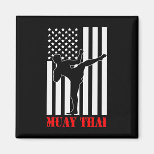Aimant Drapeau américain Kickboxing Arts martiaux Combatt